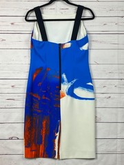 Milly Lou Lou Artistic Abstract Sheath Dress Size 8 Colorblock Modern Glam Chic