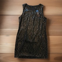 Banana Republic Monogram Chevron Sequin Sheath Dress Size 14 NWT Sleeveless