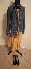 Indigo Rose Yellow Solid Crinkle Midi Dress Round Neck Ruffle Cap Sleeve 1X