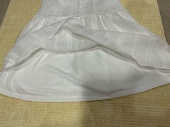Altar&rsquo;d State White Eyelet Drop Waist Mini Dress Size Medium NWT