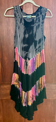 INDIA BOUTIQUE Softly Draped Colorful BOHO Tie-Dye Dress – One Size