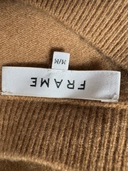 FRAME Size Medium Cashmere Blend Camel Cutout Sweater Dress Long Sleeve