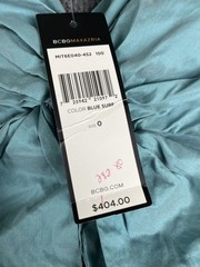BCBGMaxAzria Womens Blue Surf Bow Ruched Cocktail Dress NWT 0