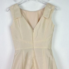 NWT Alfred Sung Dupioni Sleeveless Short Cocktail Dress with Bow Size 2 D626
