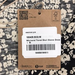 Toad & Co Whirlwind Tiered Short Sleeve Dress NWT Organic Cotton Lyocell Sz M