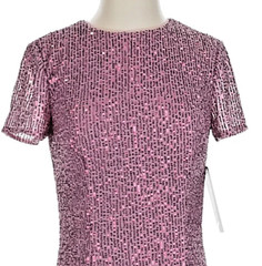 New JS Collections MSRP $298 pink sequin women’s 4 cocktail business dress gown