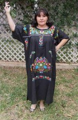 3XL Assorted Plus Size Peasant Hippie Boho Tunic Hand Embroidered Mexican Dress