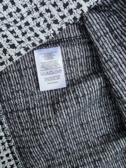 LOFT Women&rsquo;s Black/White Gingham Fit & Flare Scoop Neck Puff Sleeve M