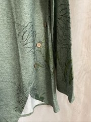 NWT Made With love Medium Light Weight Long Tunic T-shirt Dress Shirt Green