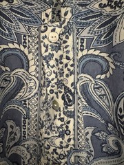 JJill Womens Blue Paisley Full Button Shirtdress Sz. L