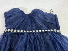 Light In The Box Sz S Blue Strapless Prom Evening Bridesmaid Dress Crystal Belt