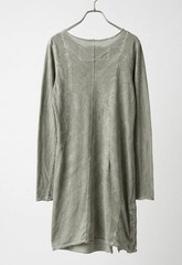 RUNDHOLZ Distressed Cotton Button Front Long Sleeve Dress Women&rsquo;s Size S