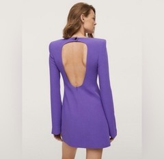 Mango backless mini dress from, Size 6 Open Back Long Sleeve MNG Old Money Class
