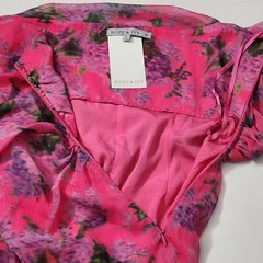 Hope & Ivy Floral Strapless Ruched Lined Chiffon Midi Dress Pink Size 10