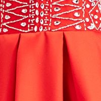 B DARLIN Womens Fit + Flare Dress Red Spaghetti Strap Juniors 12
