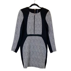 W118 Walter Baker M Sheath Colorblock Power Dress Statement Piece Office Club