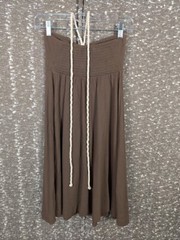 Vintage Y2K American Eagle Strapless Tie Back Brown Dress Women&rsquo;s Small