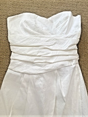 VTG 80s 90s Jessica McClintock White Prom HOCO Dress Bubble Hem Sz 10
