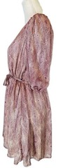 NWT SAINTS + SECRETS SzM V-neck Mini Dress Cinch Waist Chiffon Satin Finish Boho