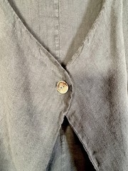 Jumper Style Linen Silk Wrap Panel Sleeveless Dress Med. Lagenlook Cottage Core