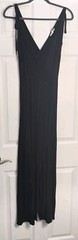 Rolla Costa Tie Shoulder Crossover Front Dress Midi Black Size M