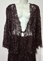 NWT Soulmates Silk Designer Wedding 2pc Top Skirt Whimsigoth Lace Festival Boho