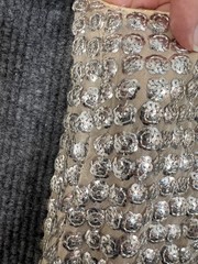 Rhode Platinum Jemima Dress Womens 6 Silk Silver Sequins Slip Dress Sleeveless