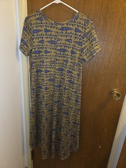 New Nwt LulaRoe Carly Hi-Lo T-Shirt Dress Women Small S Front Pocket Patterned