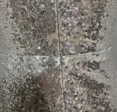 Mac Duggal Silver Sequin One-Shoulder Ruffle Long Maxi DressWomen’s Size 4 68513