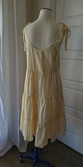 Devotion Twins Sundress Medium M – Ivory Natural Tie Shoulders Cotton Greece NWT