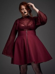 Torrid Nightfall Pinafore Dress ONLY Burgundy NWT New 1X