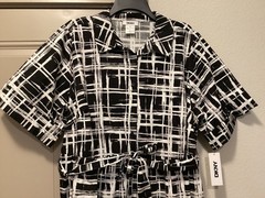 NWT DKNY Plus Size Collared Button Down Dress, size 20W, $139