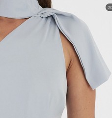 Edit by White Closet Cocktail Dress Soft Blue Shoulder Detail 12