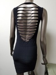 new womens bliss fitted bodycon open back dress