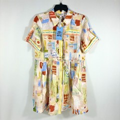 Hunter Bell Peyton Mini Shirt Dress Linen Blend Happy Hour S M L NWT Summer