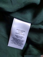 Frye Knee Length Dress Ruffle Buttons Lurex Green Purple Floral Size M Women&rsquo;s
