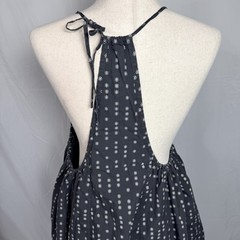 Free People Charcoal Grey Floral Halter Sundress,cottagecore, boho,flowy cotton