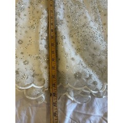 Self Portrait White Beaded 3D Floral Sequin Bandeau Bridal Mini Dress 8 NWT $655