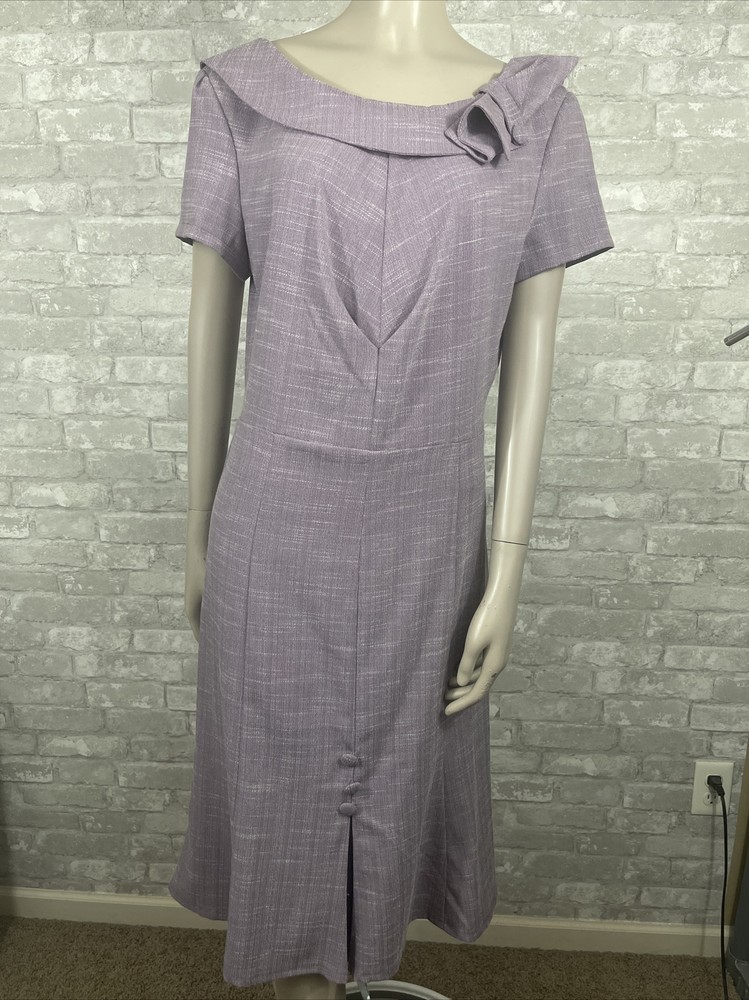 Voodoo Vixen Large Purple Retro Knee Length Dress