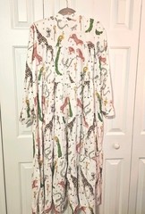 Fun and Very Unique Button Down Spring/Summer Maxi L Dress! Comfy poly/spandex!