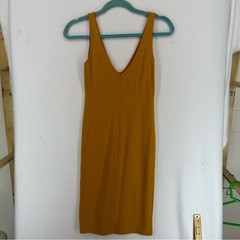 Forever 21 BodyCon Sleeveless N Veck Midi Dress Small Yellow