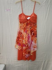 Groovy D1009 Orange Dress With Spaghetti Straps Size M