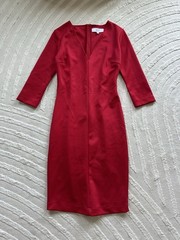 Textile Elizabeth and James | Red V-Neck Bodycon Dress | Size Large