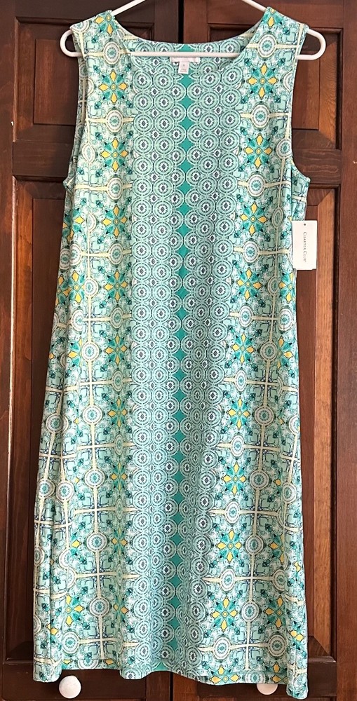 New with tags XL Charter Club nylon and spandex dress ocean paradise aqua gloss