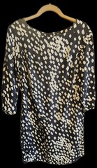 Banana Republic Silk Blend Shift Dress In Size 10 (Geometric Print) Vintage 2009