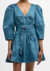 Cinq a Sept Women&rsquo;s Blue Siene Poplin Mini Dress Size 4