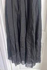 Three Graces London 100% Ramie Black Maxi Dress 10 With Pockets Made In Poland