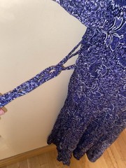 Next Navy Print Long Dress Size 8 ( 921)