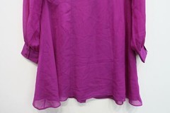 Warehouse Womens Solid Button Front A-Line Casual Full Sleeve Shirt Dress 10