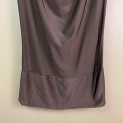 Vintage Y2K Bebe Dress Womens Large Brown Draped Stretch Mesh Grunge Fairycore